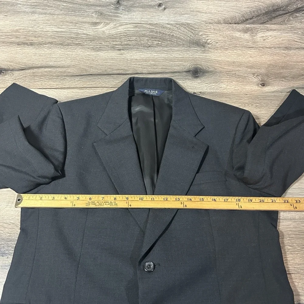 Jos A Bank Men's Charcoal Gray 100% Wool Blazer Suit Jacket Business Express 40S